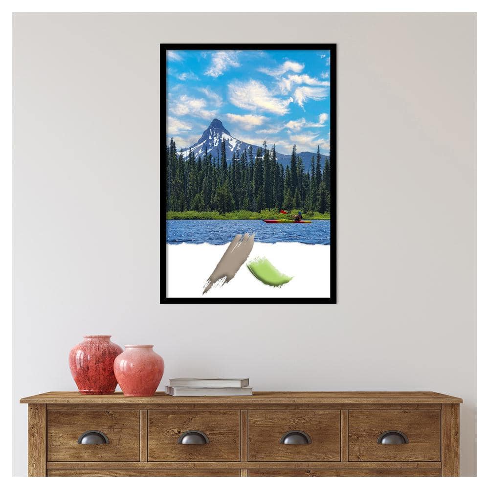 Black Matte Wood Single Photo Wall Frame 31.1" x 21.1"