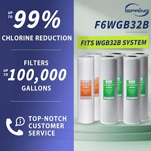3-Stage Whole House Water Filter Replacement with Sediment and Carbon Block Cartridges, Fits WGB32B, 2 Sets