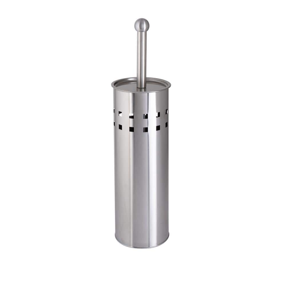 Stainless Steel Toilet Brush with Air Vents and Holder