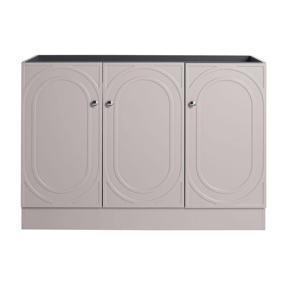 48 in. W x 19.5 in. D x 34 in. H Freestanding Bath Vanity Cabinet without Top in Brown with 3 Soft-Close Cabinet Doors price history on PriceWatchPro