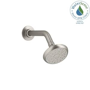 Awaken 1-Spray Patterns 3.5625 in. Wall Mount Fixed Shower Head in Vibrant Brushed Nickel