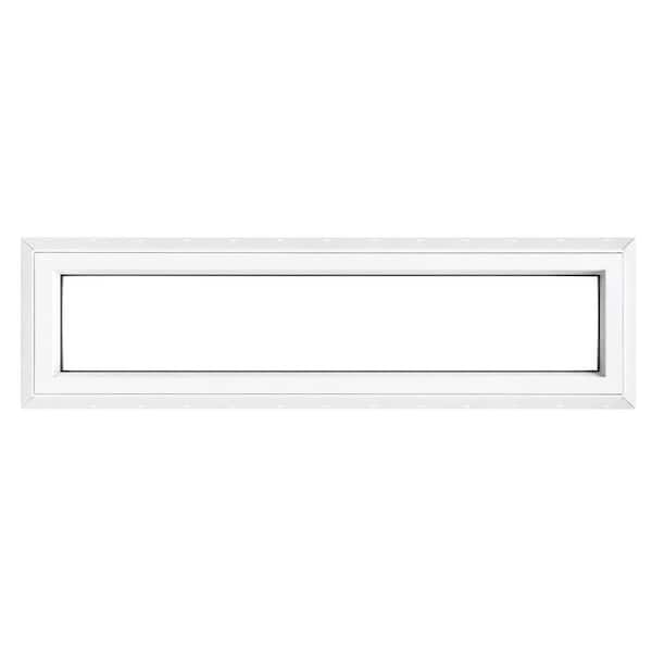47-1/2 in. x 11-1/2 in. Clear Glass Fixed New Construction White Vinyl Picture Window