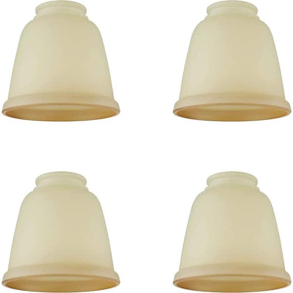 Unbranded 2-1/8 in. Fitter x Dia 4-5/8 in. x 4-5/8 in. H, 4PK - Lighting Accessory - Replacement Glass - Amber