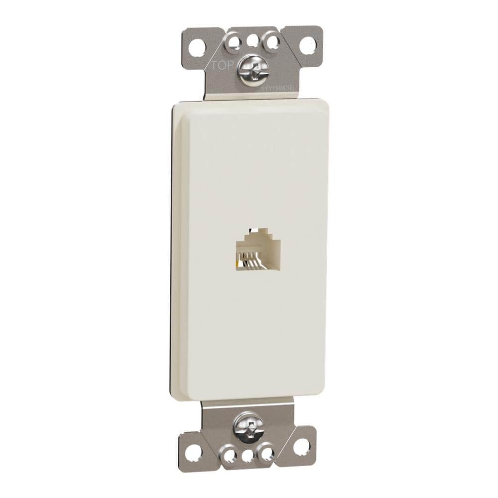 X Series 1-Gang Ethernet Datacom RJ11 4 Conductor Telephone Phone Jack Cable Metal Wall Plate Matte Light Almond price history on PriceWatchPro
