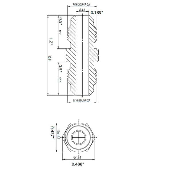 1/4 in. Flare Brass Coupling Fitting
