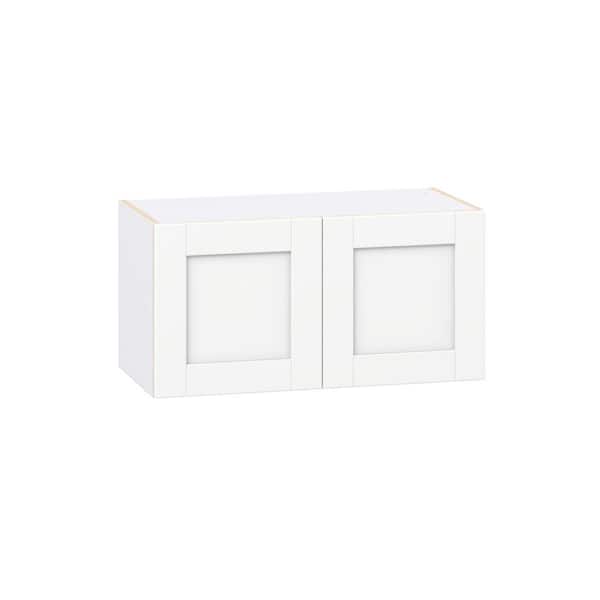 Milton 30 in. W x 14 in. D x 15 in. H Assembled Shaker Wall Bridge Kitchen Cabinet in Bright White