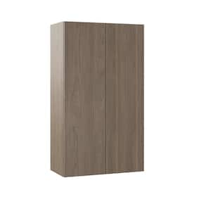 Designer Series Edgeley Assembled 24x42x12 in. Wall Kitchen Cabinet in Driftwood