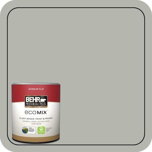 1 qt. #PPU25-08 Heirloom Silver Flat EcoMix Plant-Based Interior Paint & Primer