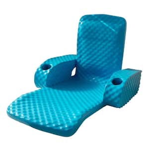 Baja II Tropical Teal Foam Folding Lounge Portable Swimming Pool Float