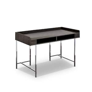 Burkette Brown and Chrome Writing Desk
