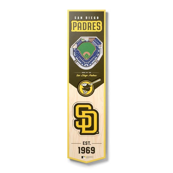 San Diego Padres Official 2-Sided (Logo and Petco Park) Vertical