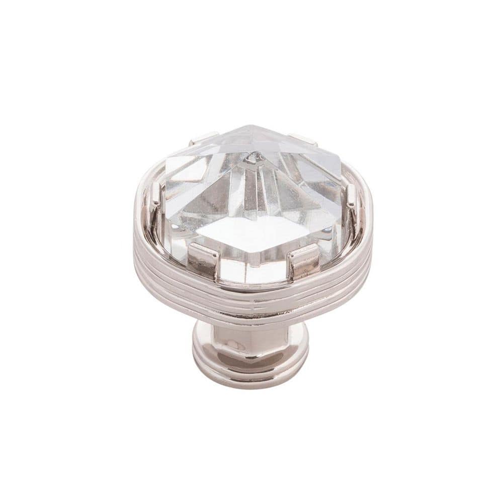 Chrysalis Collection Knob 1-3/16 Inch Diameter Polished Nickel with Glass Finish Geometric Cabinet Knob price history on PriceWatchPro