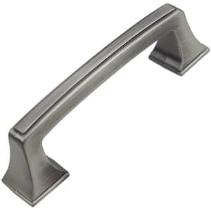 3 in. Center-to-Center Satin Pewter Deco Base Cabinet Pulls (10-Pack)