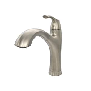Maldives 1-Handle Pull Out Sprayer Kitchen Faucet in Brushed Nickel