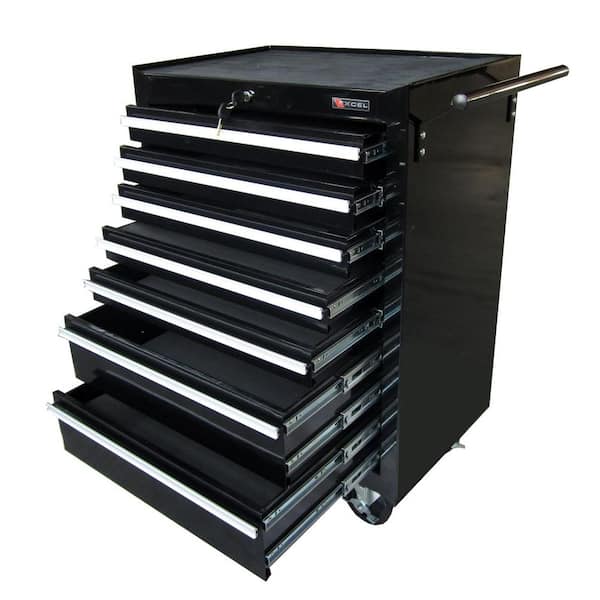 Excel 26.8 in. W x 18 in. D x 39.2 in. H 7-Drawer Steel Roller Cabinet Tool Chest