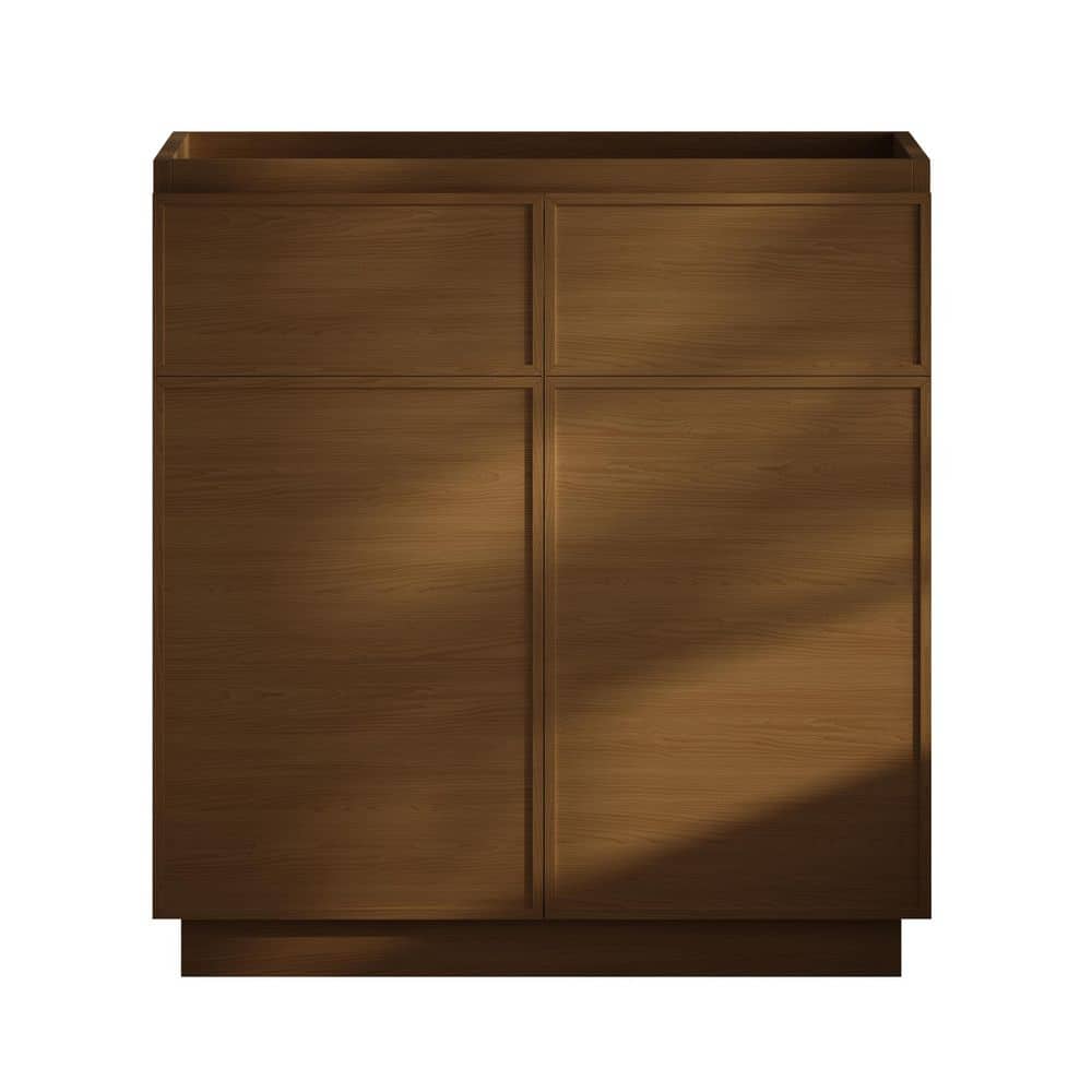 St. Tropez 36" Freestanding Brown Oak Bathroom Vanity Cabinet