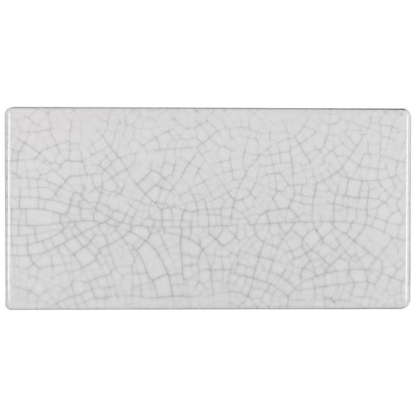 Ivy Hill Tile Mackay Vintage White 2.95 in. x 0.35 in. Polished Ceramic Wall Tile Sample