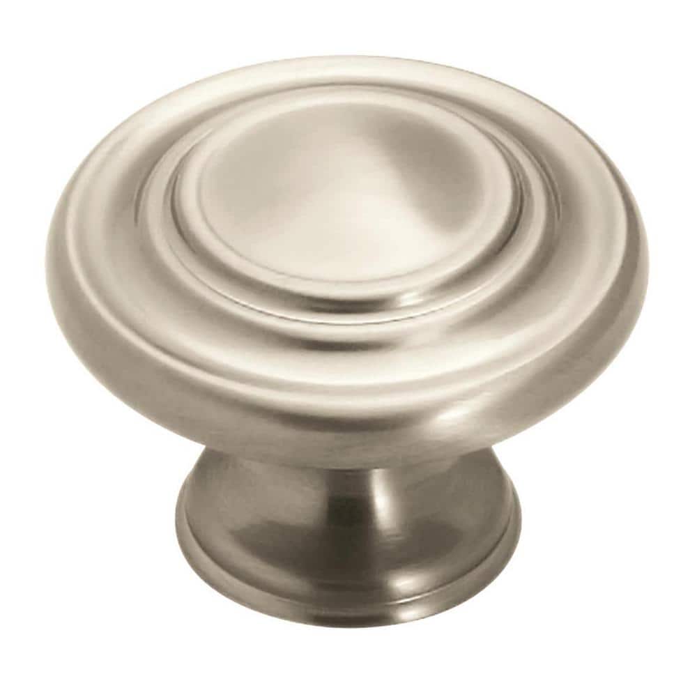 Satin Nickel Round Cabinet Knob Multipack with Mounting Hardware