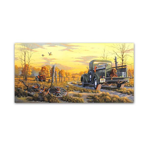 Trademark Fine Art 10 in. x 19 in. First Glimpse by Geno Peoples Floater Frame Country Wall Art