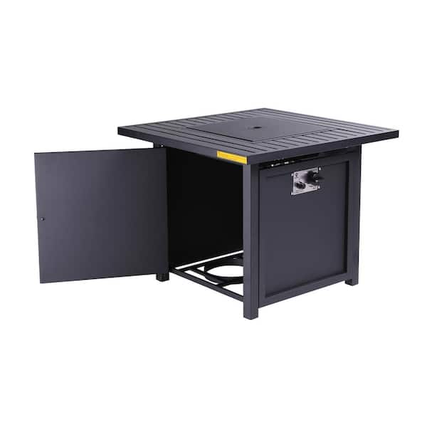 Unbranded Upland 30 in. Slat Top Gas Fire Pit Table
