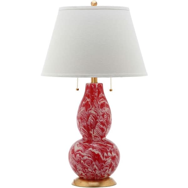 red swirl lamp