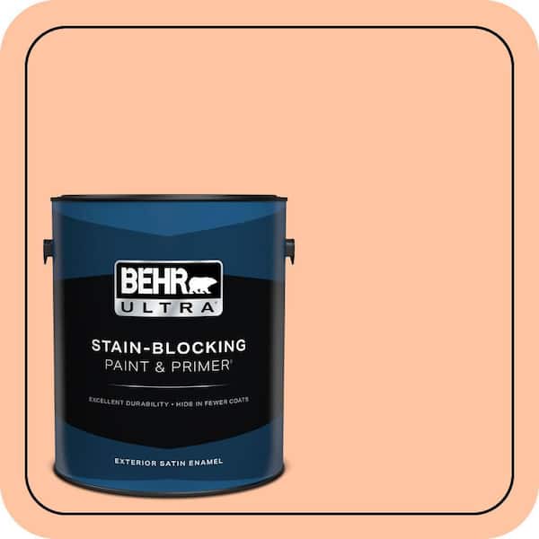 BEHR ULTRA 1 gal. #P200-3 Tomorrows Coral Satin Enamel Exterior Paint & Primer