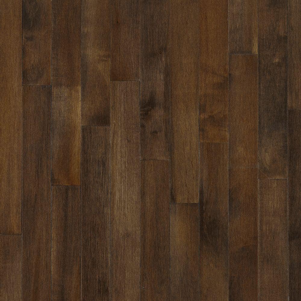 Bruce Maple Cappuccino 3/4 in. Thick x 2-1/4 in. Wide x Varying Length Solid Hardwood Flooring (20 sqft / case), Dark