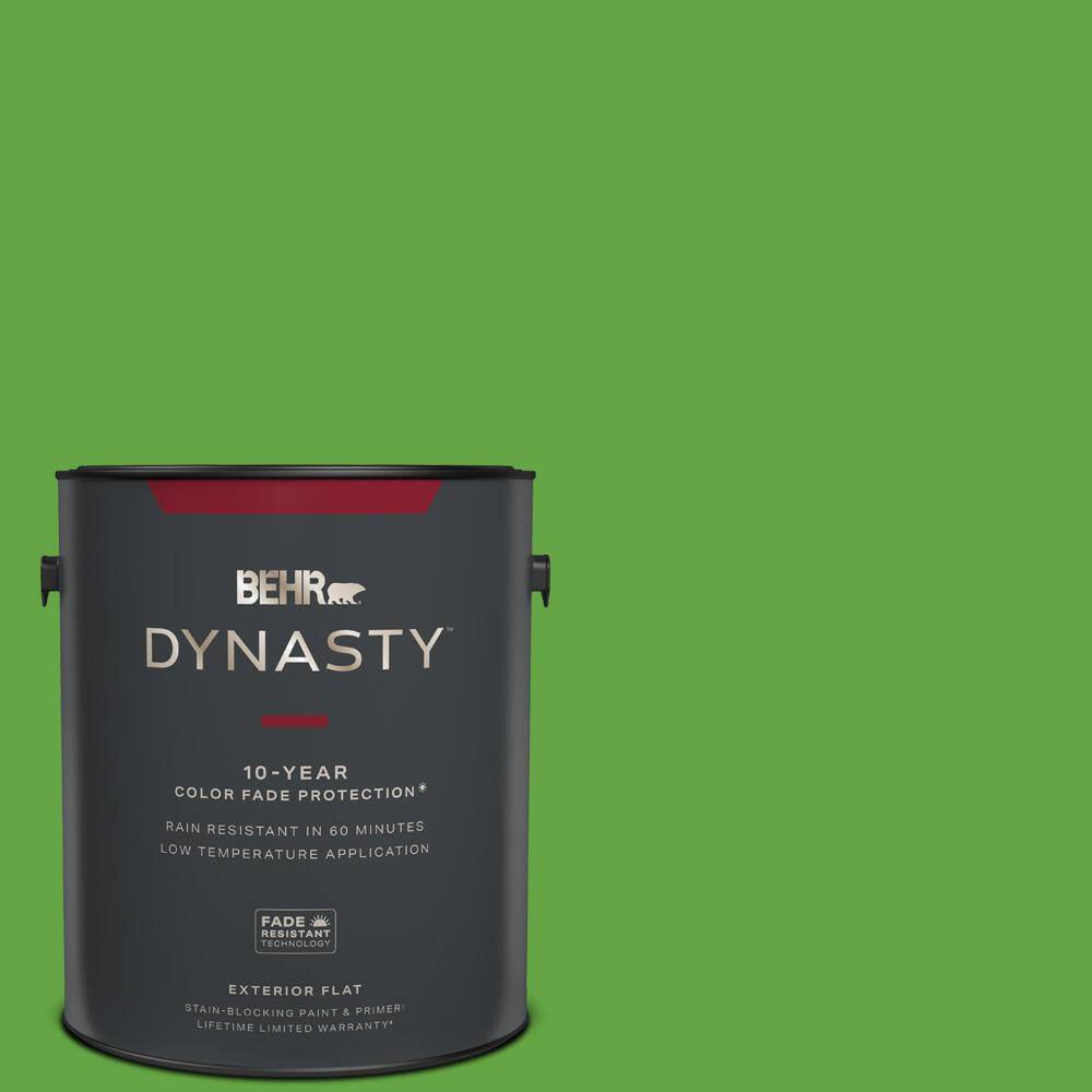 BEHR DYNASTY 1 gal. 430B6 Caterpillar Flat Exterior StainBlocking Paint & Primer 465301 The