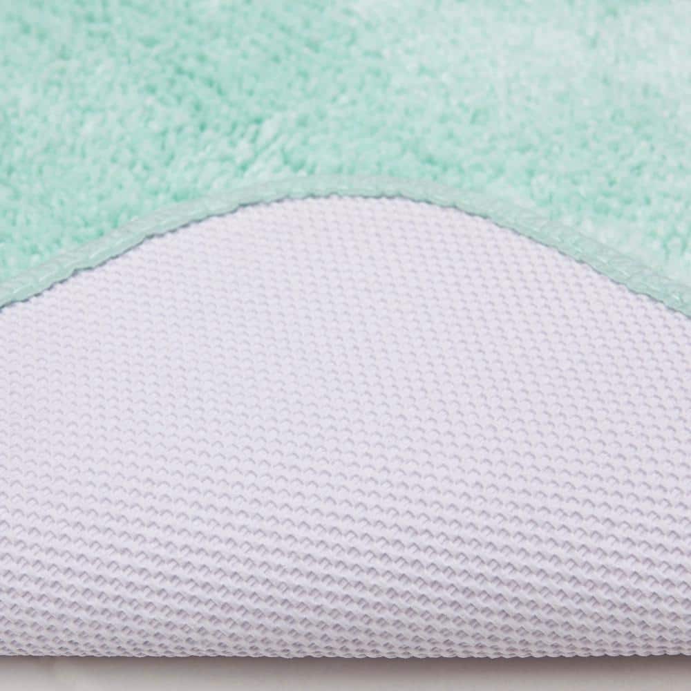 Mint Green Plush Bath Rug, 24" x 17"