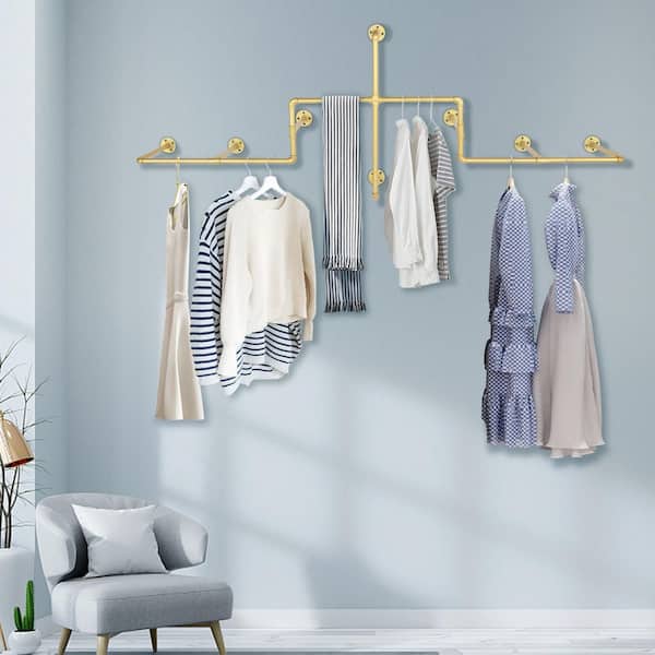 Wall Mounted Clothes Hanger Rack Stainless Steel Wall Mounted Cloth