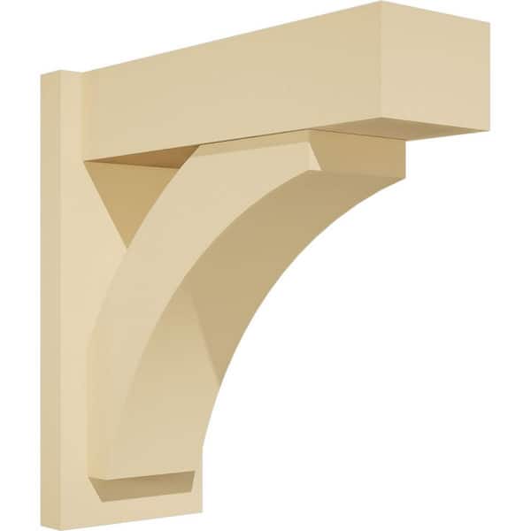 Ekena Millwork Thorton 7 in. W x 18 in. H x 18 in. D Signature Urethane Polyurethane Outlooker with Block Ends