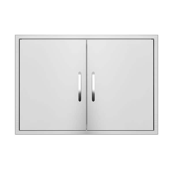Stainless Steel 30 x 21 x 3 Inch Outdoor Kitchen Cabinet Door BBQ Access Panel for Grill Station Island Drawer