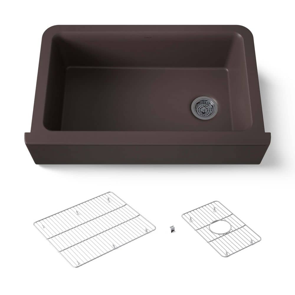 KOHLER Cairn 28.63 in. Undermount Single Bowl Matte White Granite