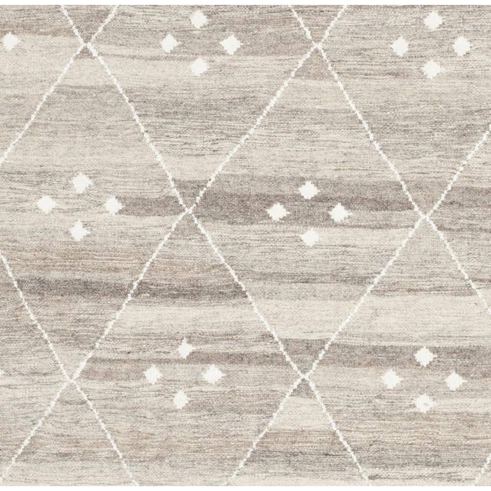 Natural Ivory Handwoven Wool Kilim Area Rug, 5' x 5'