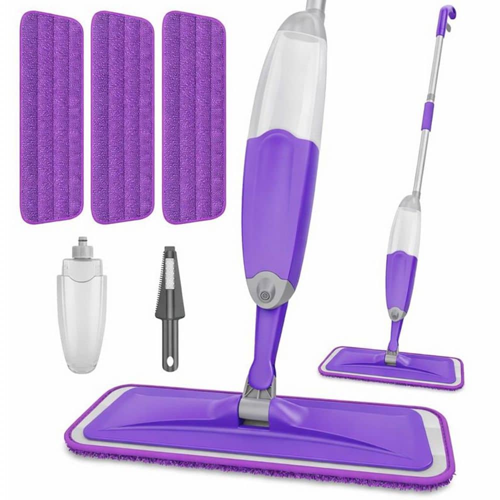 Cordless Recommended Surfaces Floor Cleaning with 360° Rotating Head and Reusable Microfiber Pads, Purple price history on PriceWatchPro