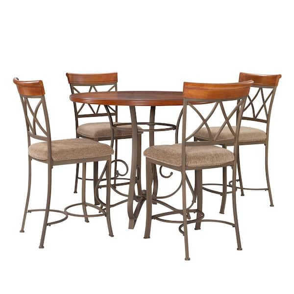 Powell Killen Matte Pewter and Bronze Dining Set (5-Piece)