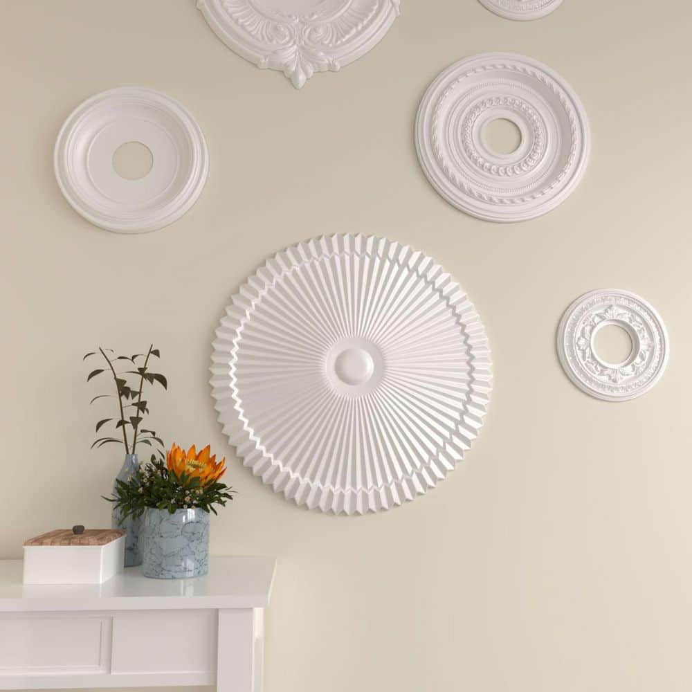 Primed White 24" Decorative Ceiling Medallion