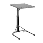 Multi-Functional Adjustable Height 17 in. Plastic Resin Personal Folding Activity Table in Gray