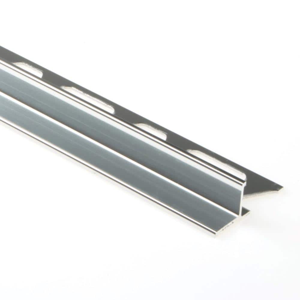Indec Polished Chrome Anodized 5/16 in. x 8 ft. 2-1/2 in. Aluminum Metal Tile Edging Trim price history on PriceWatchPro