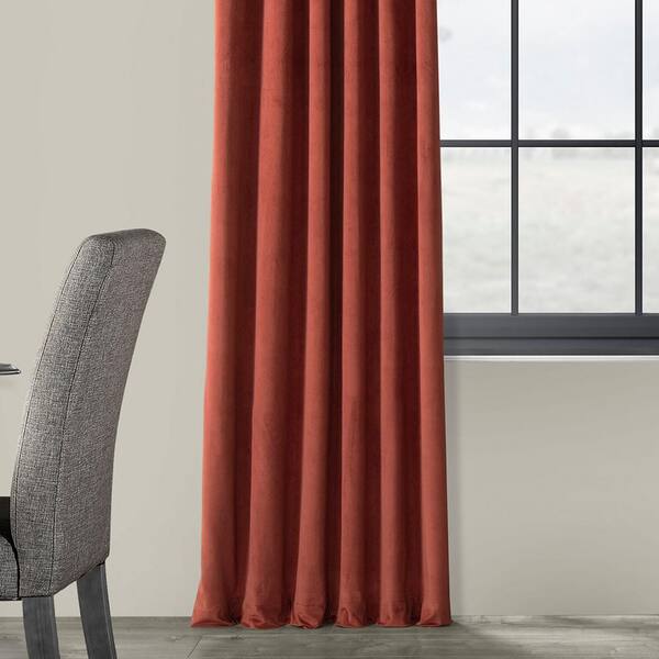 Exclusive Fabrics Furnishings Crimson, Deep Red Velvet Curtains