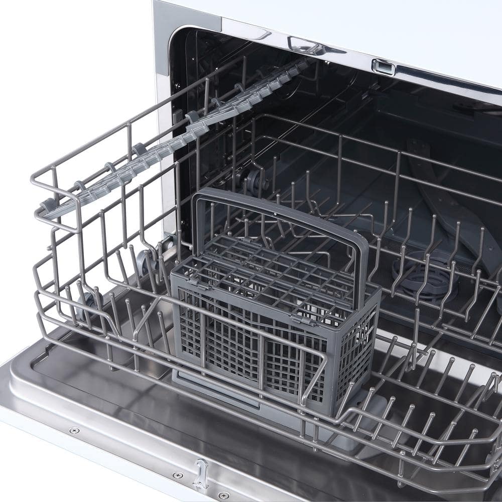Whynter White Stainless Steel Countertop Portable Dishwasher for RV