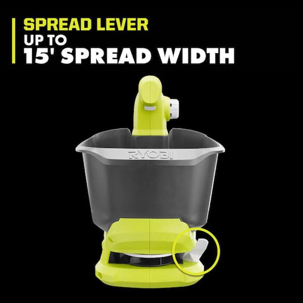 RYOBI ONE+ 18V Power Spreader with 2 Ah Battery & Charger P2420