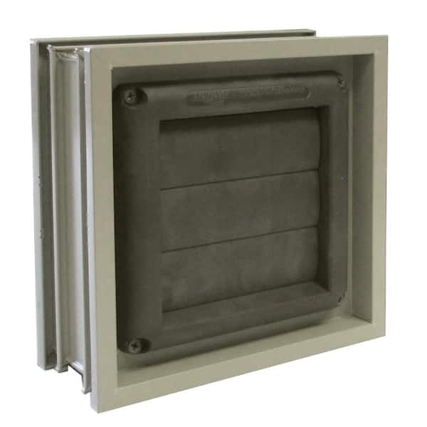 Clearly Secure 3 in. Thick Series 8 x 8 x 3 in. Clay Colored Dryer Vent for Glass Block Windows (Actual 7.75 x 7.75 x 3.12 in.)