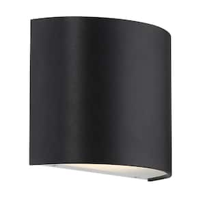 Pocket 7 in. Black LED Vanity Light Bar and Wall Sconce, 3000K