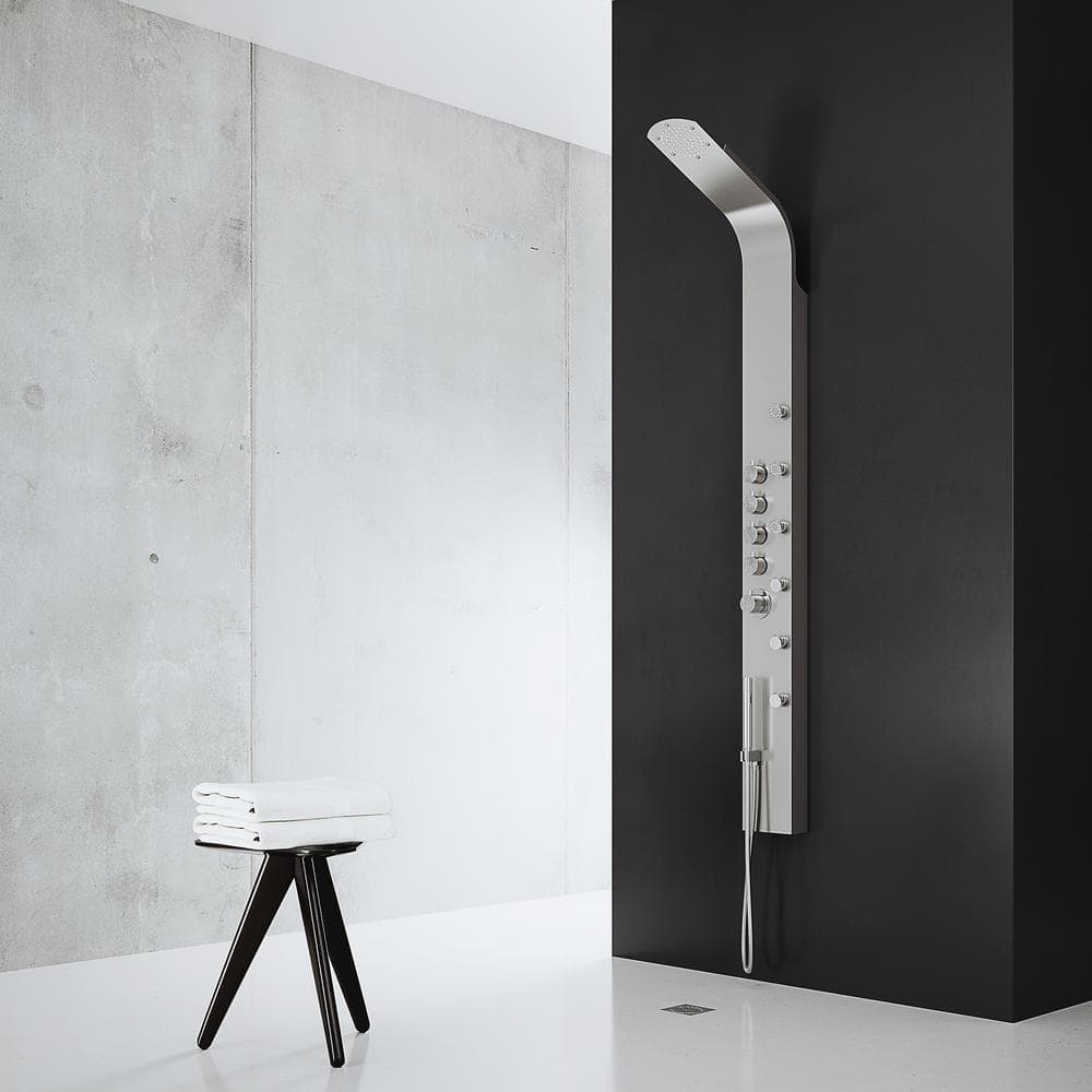 Stainless Steel 71" Shower Panel with 6 Jets and Hand Shower