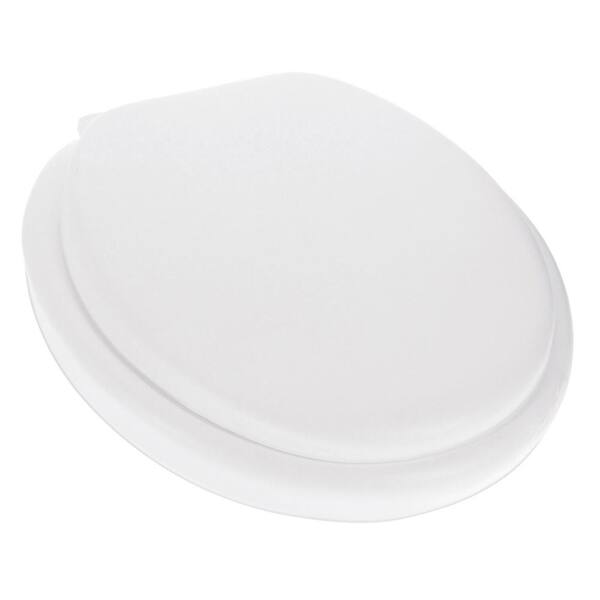 Clorox Antimicrobial Round Closed Front Soft Vinyl Toilet Seat in White