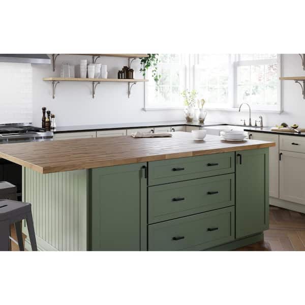 (10-Pack) Mandara 3-13/32 in. (86 mm) Classic Matte Black T-Shaped Bar Cabinet L Knobs