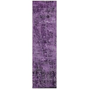 Chantille ACN559 Purple 2 ft. 3 in. x 7 ft. 6 in. Machine Washable Indoor/Outdoor Geometric Runner Rug