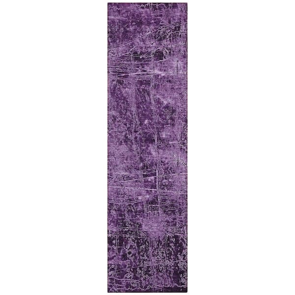 Addison Rugs Chantille ACN559 Purple 2 ft. 3 in. x 7 ft. 6 in. Machine Washable Indoor/Outdoor Geometric Runner Rug