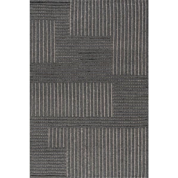 Skye Modern High-Low Charcoal 9 ft. x 12 ft. Indoor Area Rug